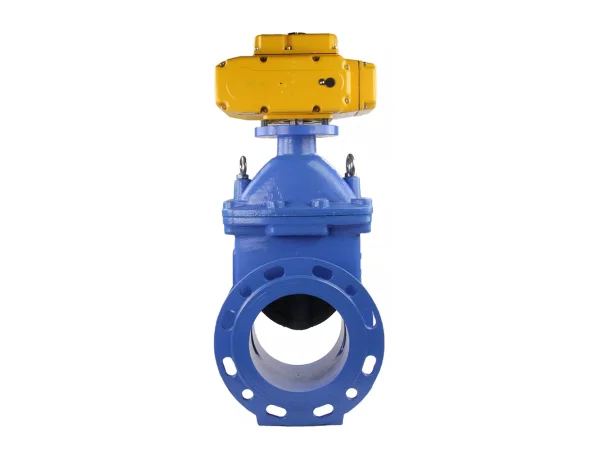 Задвижка клиновая Tecofi VOC 4241 Ду40 PN16 фланцевая, клин - обрезиненный, шпиндель - невыдвижной, корпус - чугун, уплотнение - EPDM, с электроприводом DN.ru MT-N-005EM-О1-220VAC-У1