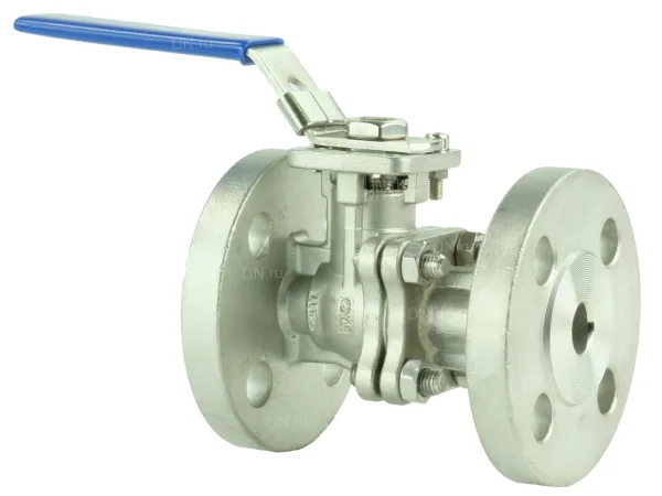 Кран шаровой DN.ru BV3232P(2pc)-FP-F-ISO-H DN 15 / Ду 15 PN 40 фланцевый AISI 316 PTFE