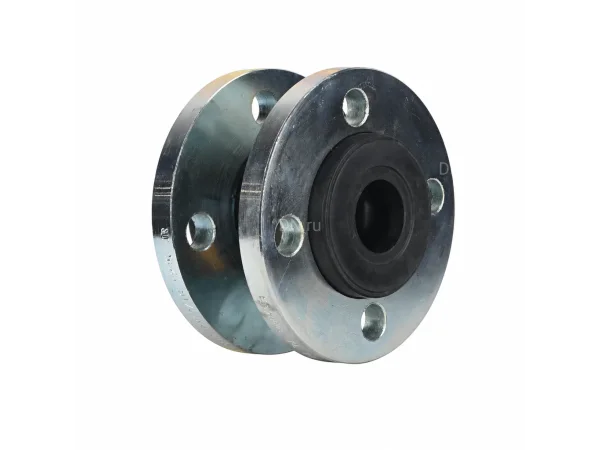 Компенсатор резиновый DN.ru CRL-E25-F Ду40 PN25, резиновая вставка (корпус) - EPDM, тип присоединения - фланцевый, материал фланцев - сталь углеродистая оцинкованная, со скользящими фланцами и ограничителями хода