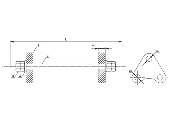 Контрольные (ограничительные) стержни для гибкой вставки REON тип RSV94 DN 32 / Ду 32