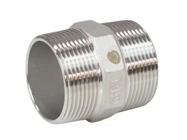 Ниппель сталь нержавеющая SS304 НР Benarmo DN 15 / Ду 15