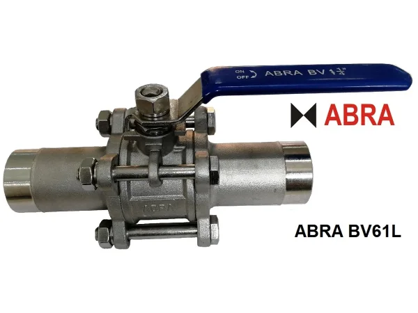 Кран шаровой полнопроходный св/св длинный SS316 ABRA-BV61L-008