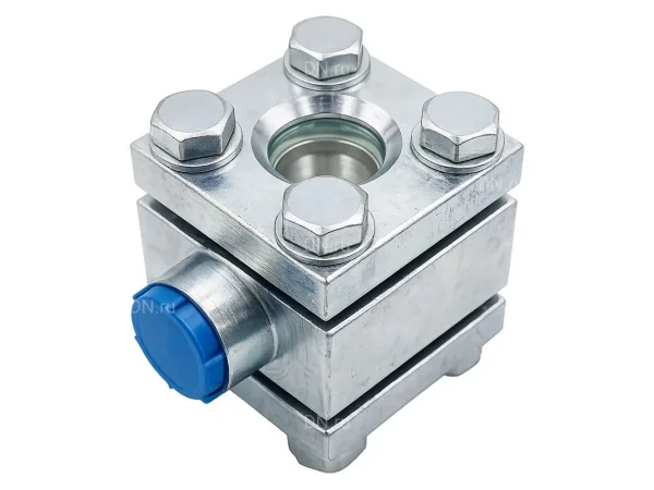 Стекло смотровое DN.ru SG2-21G-T тип В ГОСТ 21836-2021 Ду15 PN40 двустороннее, материал - углеродистая сталь, резьбовое