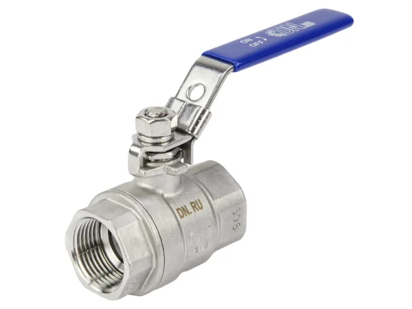 Кран шаровой DN.ru BV3232P(2pс)-FP-T-H DN 25 / Ду 25 PN 63 резьбовой AISI 316 PTFE