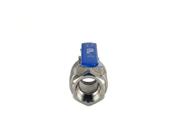 Кран шаровой DN.ru BV3232P(2pc)-FP-T-H Ду32 Ру140 полнопроходной двухходовой, нержавеющая сталь 316, внутренняя резьба, уплотнение - PTFE, ручка-рычаг