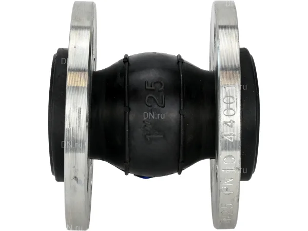 Компенсатор резиновый DN.ru CR-E25-F Ду32 Ру10, резиновая вставка (корпус) - EPDM, тип присоединения - фланцевый, материал фланцев - сталь углеродистая оцинкованная