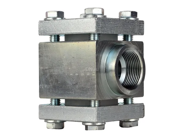 Стекло смотровое DN.ru SG2-21G-T тип В ГОСТ 21836-2021 Ду25 Ру40 двустороннее, материал - углеродистая сталь, резьбовое