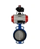 Затвор дисковый поворотный DN.ru WBV1413E-2W-Fb-H Ду200 Ру16, корпус - чугун GGG50, диск - чугун GGG40, уплотнение - EPDM, с пневмоприводом DN.ru PA-SA-160 с возвратными пружинами, пневмораспределителем 4М310-08 220В NAMUR, БКВ APL-410N EX Нижний Новгород