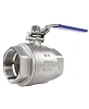 Кран шаровой DN.ru BV3232P(2pс)-FP-T-H Ду65 Ру40 полнопроходной двухходовой, нержавеющая сталь 316 CF8M, внутренняя резьба, уплотнение - PTFE, ручка-рычаг Нижний Новгород