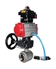 Кран шаровой DN.ru BV3232P(2pc)-FP-T-ISO-H Ду40 Ру63, полнопроходной внутреннняя резьба, нержавеющая сталь SS316, уплотнение - PTFE, с пневмоприводом PA-DA-065, с пневмораспределителем 4V320-08 220В, с БКВ APL-410N EX, с ручным дублером MON1-250-T26-ISO Нижний Новгород