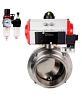 Затвор дисковый поворотный кламповый DN.ru WBV3131S-2W-C-H Ду25 Ру10 корпус - пищевая нержавеющая сталь 304, уплотнение – Silicon, с пневмоприводом DN.ru PA-DA-052, пневмораспределителем DN.ru 4М310-08 220В NAMUR и БПВ DN.ru AFC2000 Нижний Новгород