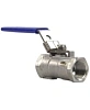Кран шаровой DN.ru BV3232P-SP-T-H Ду15 Ру63 стандартнопроходной двухходовой, нержавеющая сталь SS316, внутренняя резьба, уплотнение - PTFE, ручка-рычаг Нижний Новгород
