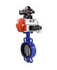 Затвор дисковый поворотный DN.ru WBV1132N-2W-Fb-H Ду150 Ру16, корпус - чугун GG25, диск - нержавеющая сталь 316L, уплотнение - NBR, с пневмоприводом DN.ru PA-SA-140 с возвратными пружинами, пневмораспределителем 4М310-08 24В NAMUR, БКВ APL-510N-EX Нижний Новгород