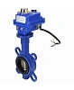 Затвор дисковый поворотный DN.ru WBV1432E-2W-Fb-H Ду50 Ру16, корпус - чугун GGG50, диск - нержавеющая сталь 316L, уплотнение - EPDM, с электроприводом DN.ru QT-N-003EM-O1-12VDC-У1 blue 12В Нижний Новгород