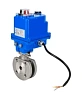 Кран шаровой DN.ru BV3232P-FP-Fb-ISO-H Ду25 Ру16 полнопроходной двухходовой, нержавеющая сталь SS316, межфланцевый, уплотнение - PTFE, с электроприводом QT-N-003EM-O1-220VAC-У1 blue Нижний Новгород