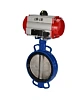 Затвор дисковый поворотный DN.ru WBV1413E-2W-Fb-H Ду300 Ру16, корпус - чугун GGG50, диск - чугун GGG40, уплотнение - EPDM, с пневмоприводом DN.ru PA-DA-140 и пневмораспределителем 4М310-08 220В NAMUR Нижний Новгород