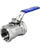 Кран шаровой DN.ru BV3232P-SP-T-H Ду32 Ру63 стандартнопроходной двухходовой, нержавеющая сталь SS316, внутренняя резьба, уплотнение - PTFE, ручка-рычаг Нижний Новгород