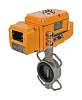 Затвор дисковый поворотный DN.ru WBV3232V-2W-Fb-H Ду100 Ру16, корпус - нержавеющая сталь 316L, диск - нержавеющая сталь 316L, уплотнение - Viton, с электроприводом DN.ru QT-N-010EM-B1-220VAC-У1 (0-10В) HARK Нижний Новгород