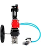 Кран шаровой DN.ru BV3232P(3pc)-FP-W-ISO-H Ду10 Ру63, полнопроходной под приварку, нержавеющая сталь SS316, уплотнение - PTFE, с пневмоприводом PA-DA-052, с пневмораспределителем 4V320-08 220В, с ручным дублером MON1-250-T26-ISO, с БПВ AFC2000 Нижний Новгород
