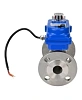 Кран шаровой DN.ru BV3131P(3pc)-FP-F-ISO-H Ду25 Ру40 трехсоставной из нержавеющей стали SS304, фланцевый, уплотнение - PTFE, полнопроходной с электроприводом DN.ru QT-N-003EM-O1-12VDC-У1 blue Нижний Новгород