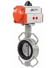 Затвор дисковый поворотный DN.ru WBV3232V-2W-Fb-H Ду300 Ру16, корпус - нержавеющая сталь, диск - нержавеющая сталь, уплотнение - VITON, с пневмоприводом DN.ru PA-SA-210 с возвратными пружинами Нижний Новгород