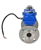 Кран шаровой DN.ru BV3232P(3pc)-FP-F-ISO-H Ду15 Ру40 трехсоставной из нержавеющей стали SS316, фланцевый, уплотнение - PTFE, полнопроходной с электроприводом DN.ru QT-N-003EM-O1-24VDC-У1 blue Нижний Новгород