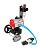 Кран шаровой DN.ru BV3232P(2pc)-FP-T-ISO-H Ду100 Ру40, полнопроходной внутреннняя резьба, нержавеющая сталь SS316, уплотнение - PTFE, с пневмоприводом PA-DA-105, с пневмораспределителем 4V320-08 220В, с ручным дублером MON3-700-T38-ISO, с БПВ AFC2000 Нижний Новгород